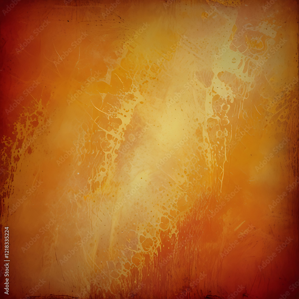 Fototapete warm gradient background with a grunge texture in orange and yellow, perfect for text overlay.