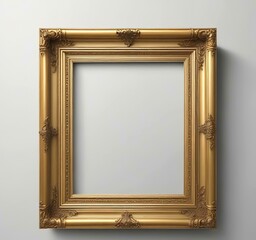 Illustration of vintage golden frame.
