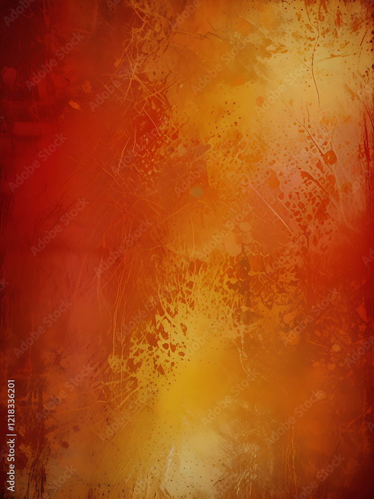 Fototapete warm gradient background with a grunge texture in orange and yellow, perfect for text overlay.