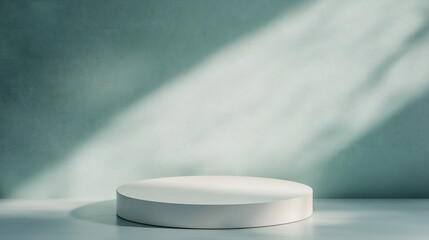 56ショールームスタンド円筒形の台座のモックアップ　Gererated AI