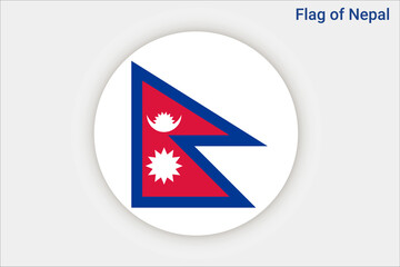 Obraz premium High detailed flag of Nepal. National Nepal flag. Asia. 3D illustration.