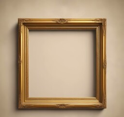 Illustration of vintage golden frame.