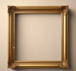 Illustration of vintage golden frame.