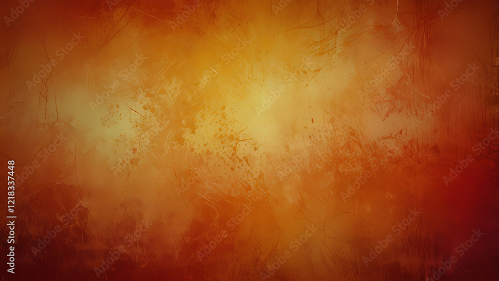 Fototapete warm gradient background with a grunge texture in orange and yellow, perfect for text overlay.