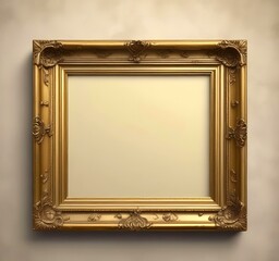 Illustration of vintage golden frame.