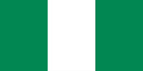 High detailed flag of Nigeria. National Nigeria flag. Africa. 3D illustration.