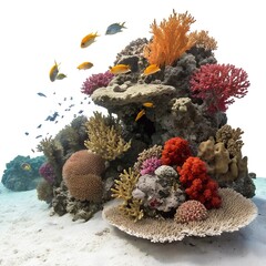 Coral Reef png isolated on white background