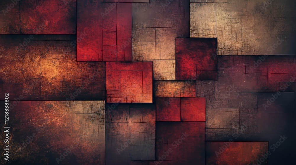 Poster abstract perspective background with square tiles. design element