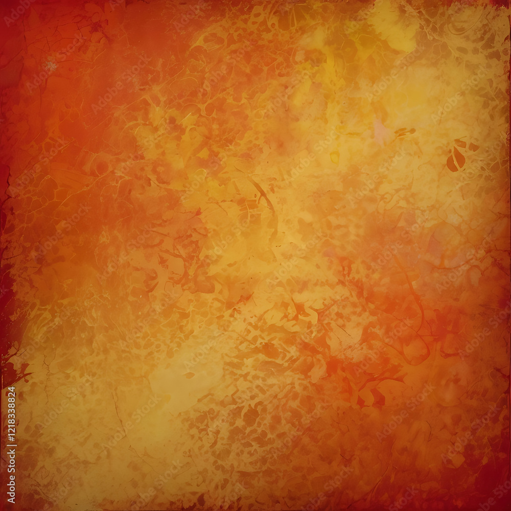 Fototapete warm gradient background with a grunge texture in orange and yellow, perfect for text overlay.