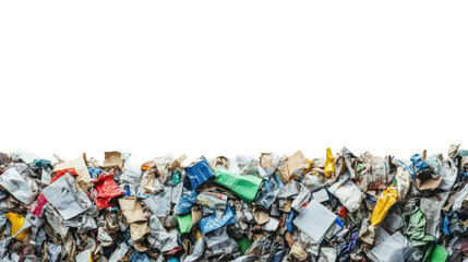 A colorful heap of assorted recyclable materials, showcasing the importance of recycling and waste...