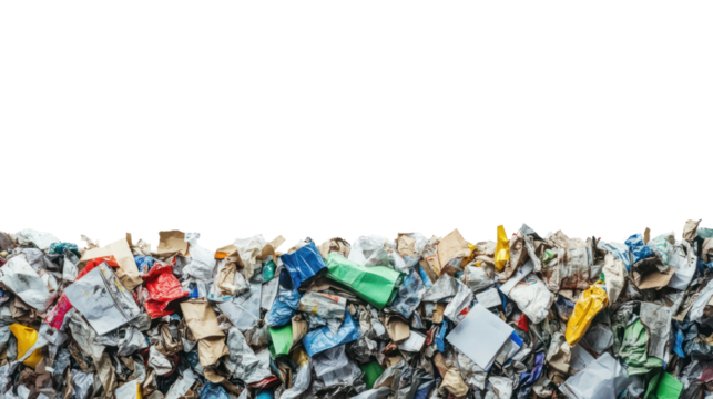 A colorful heap of assorted recyclable materials, showcasing the importance of recycling and waste management for a sustainable future.