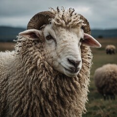 A sheep with its wool freshly sheared.