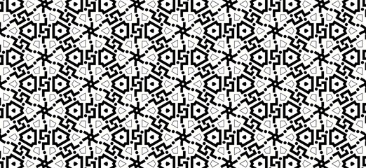 Monochrome Geometric Abstract Art Deco Style Background