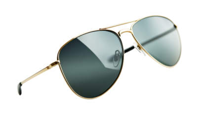 Aviator sunglasses on transparent background