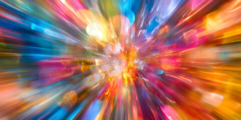 Obraz premium Vibrant abstract representation of light burst