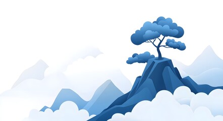 landscape with trees