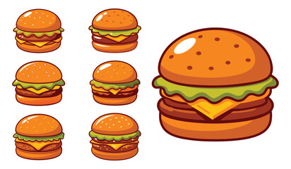 Burger Vector Clipart 