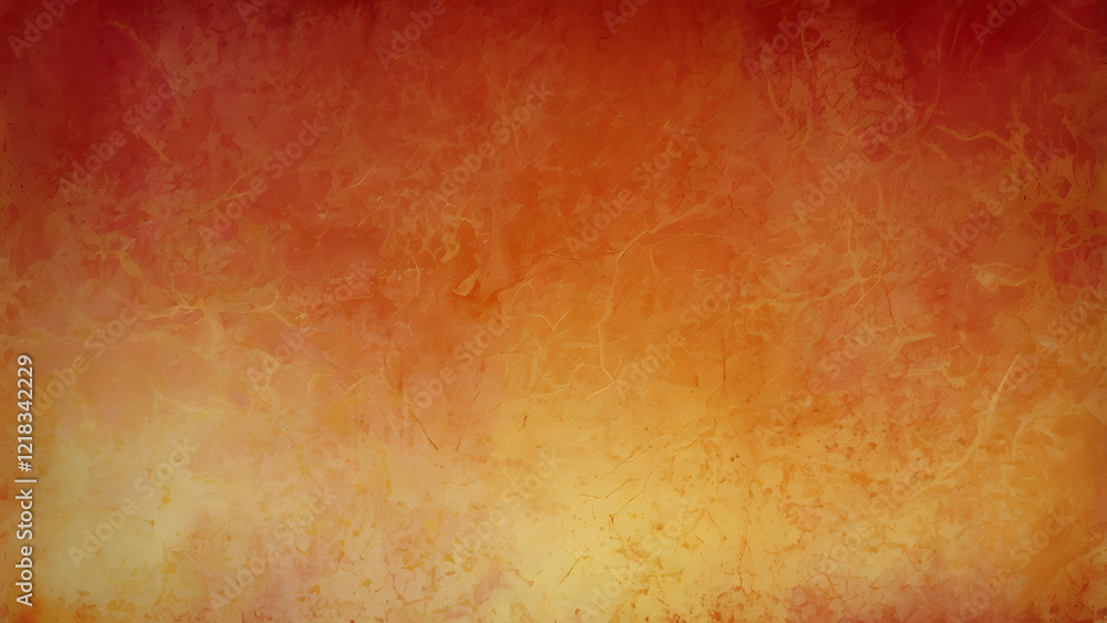 Fototapete warm gradient background with a grunge texture in orange and yellow, perfect for text overlay.