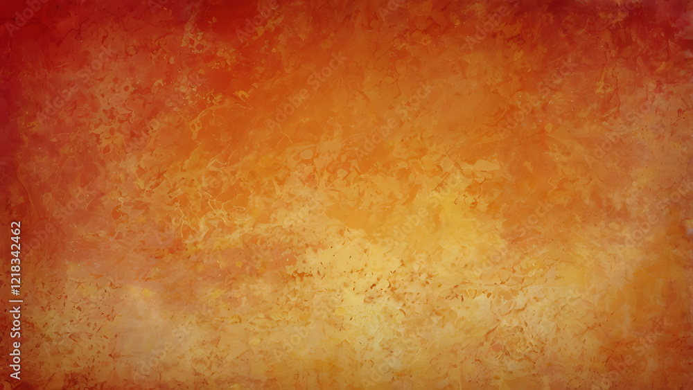 Fototapete warm gradient background with a grunge texture in orange and yellow, perfect for text overlay.