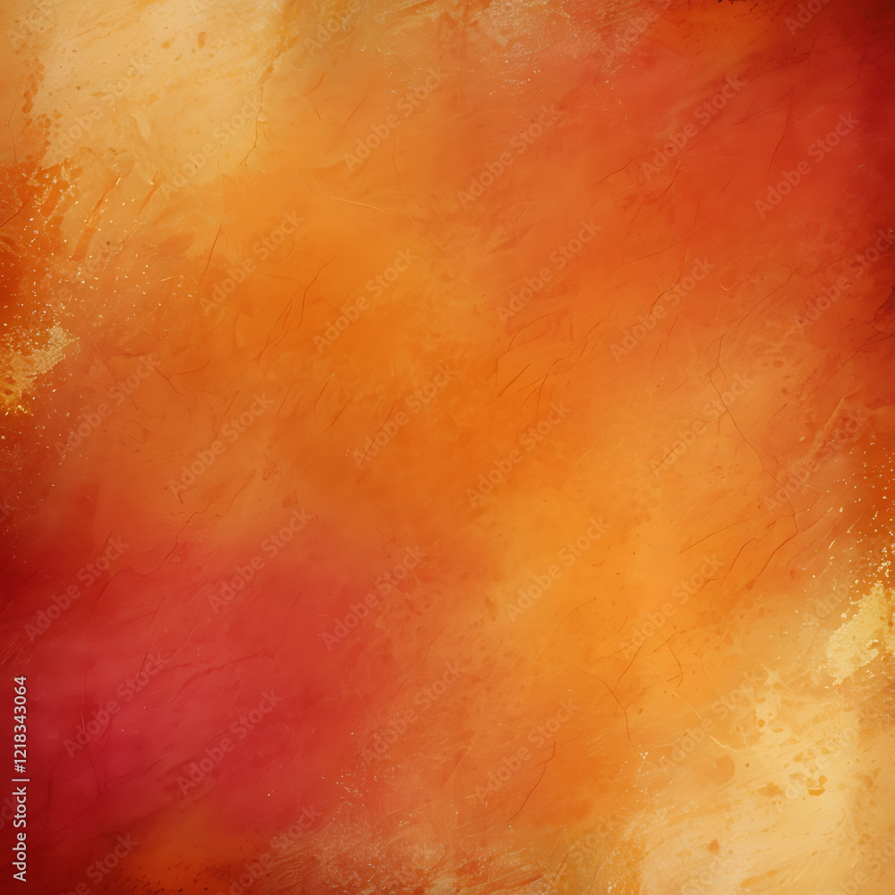 Fototapete warm gradient background with a grunge texture in orange and yellow, perfect for text overlay.