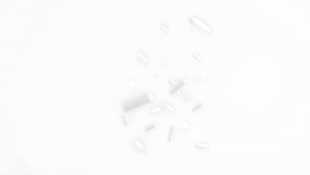 White Pills Floating in Air: A Surreal Health Concept