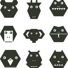 Animals in the zoo Hexagon