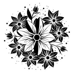 A Cosmic Flora Flowers With A Galaxy Design In Th High Quality Editable Vector Design And Illustration