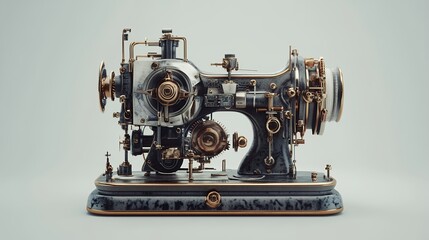 Fototapeta premium Steampunk Sewing Machine Vintage Industrial Design