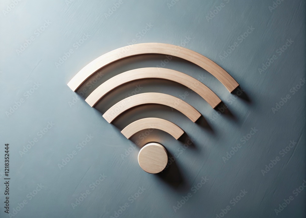 Poster abstract wifi signal photography. minimalist images of wireless networks and clean internet connecti
