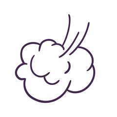 A Stylized Cloud Burst Icon designed uniquely for various Creative Designs and concepts
