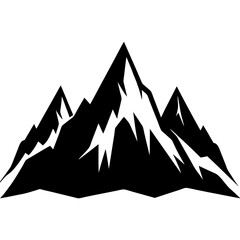 silhouette of a majestic mountain range with jagged peaks