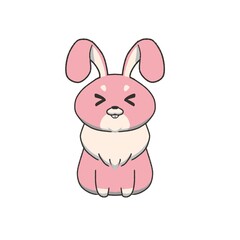 Charming illustration of sweet bunny