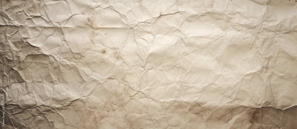Poster distressed paper background featuring crumpled and wrinkled textures in warm beige tones, ideal for 