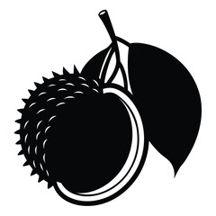 Longan Silhouette Vector Illustration