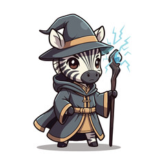 Cute Zebra Standing Cartoon Vector Icon Illustration. Animal Nature Icon Concept Isolated Premium illustration vector illustration