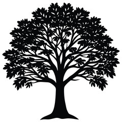 Obraz premium Tamarind Silhouette Vector Illustration