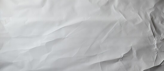 Crumpled white textured paper background with soft lighting creating subtle shadows highlighting the uneven surface for creative design use.