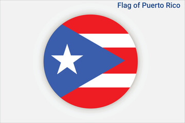 Obraz premium High detailed flag of Puerto Rico. National Puerto Rico flag. North America. 3D illustration.
