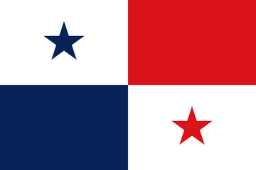 High detailed flag of Panama. National Panama flag. North America. 3D illustration.