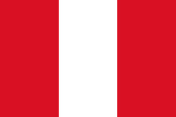 High detailed flag of Peru. National Peru flag. South America. 3D illustration.