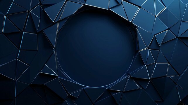 Polygonal badge frame featuring a detailed geometric design, perfect for logos, branding, or award presentations, adding a modern flair to any project.