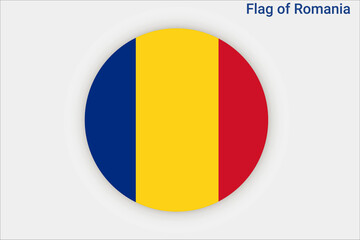High detailed flag of Romania. National Romania flag. Europe. 3D illustration.
