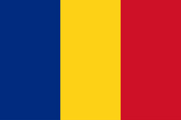 High detailed flag of Romania. National Romania flag. Europe. 3D illustration.