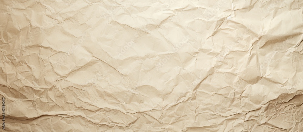Fototapete Vintage textured paper background in soft beige tones with subtle crumples providing ample space for overlaying images or text elements
