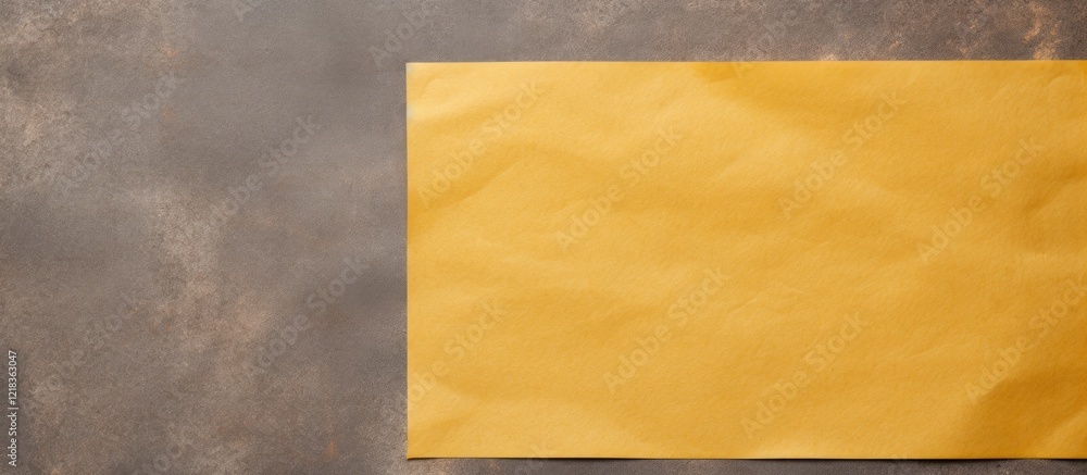 Aufkleber textured background of rough kraft paper in gray on the left and yellow on the right, featuring ampl