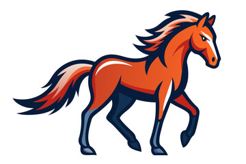 Obraz premium Horse Mascot Vector Design with Strong Impact