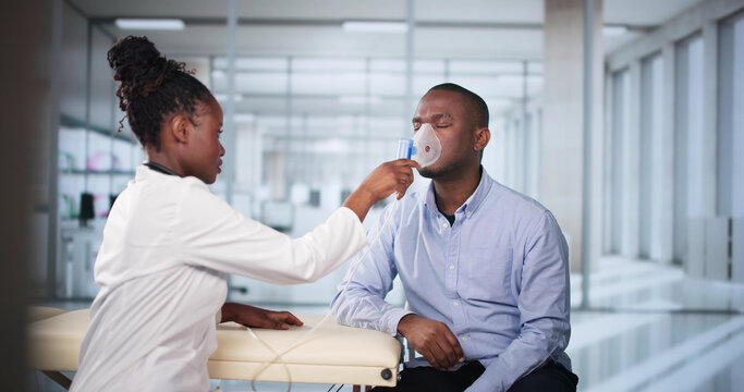 Asthma COPD Breath Nebulizer And Mask Given By Doctor