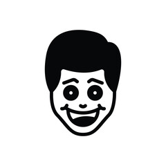 Black solid icon for joyful