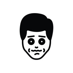 Black solid icon for nervous