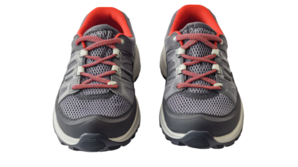 Male shoes on transparent background